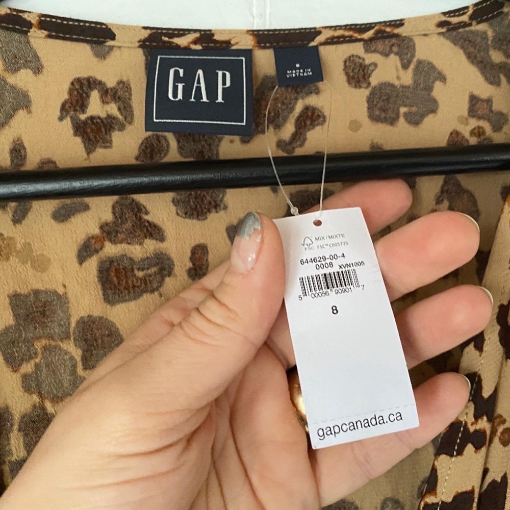 Gap leopard 🐆 wrap dress. NWT - Picture 8 of 8